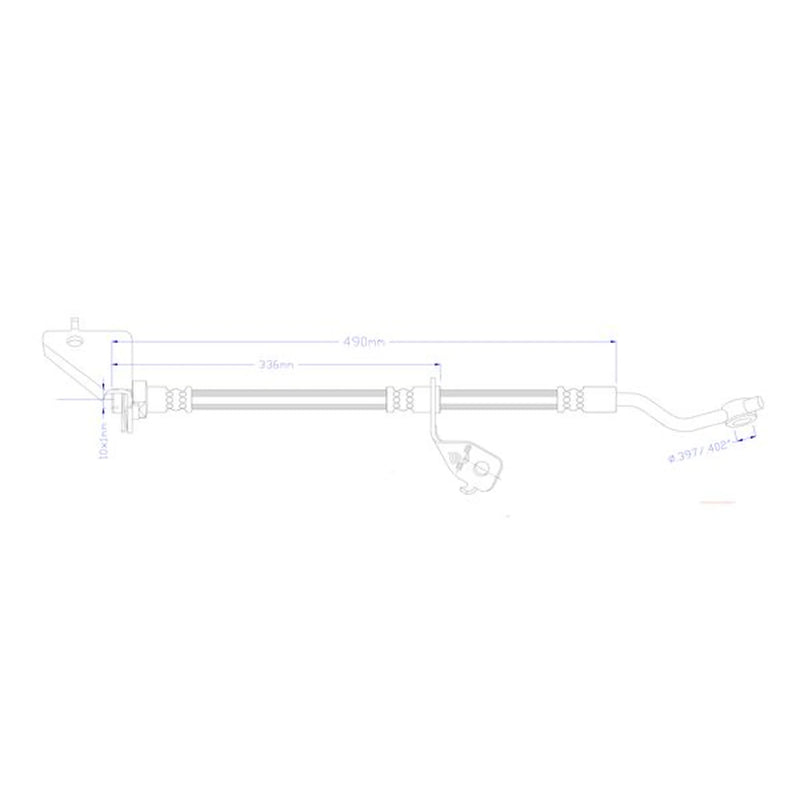 Juratek Brake Hydraulic Hose Line Front Right JBH1392R
