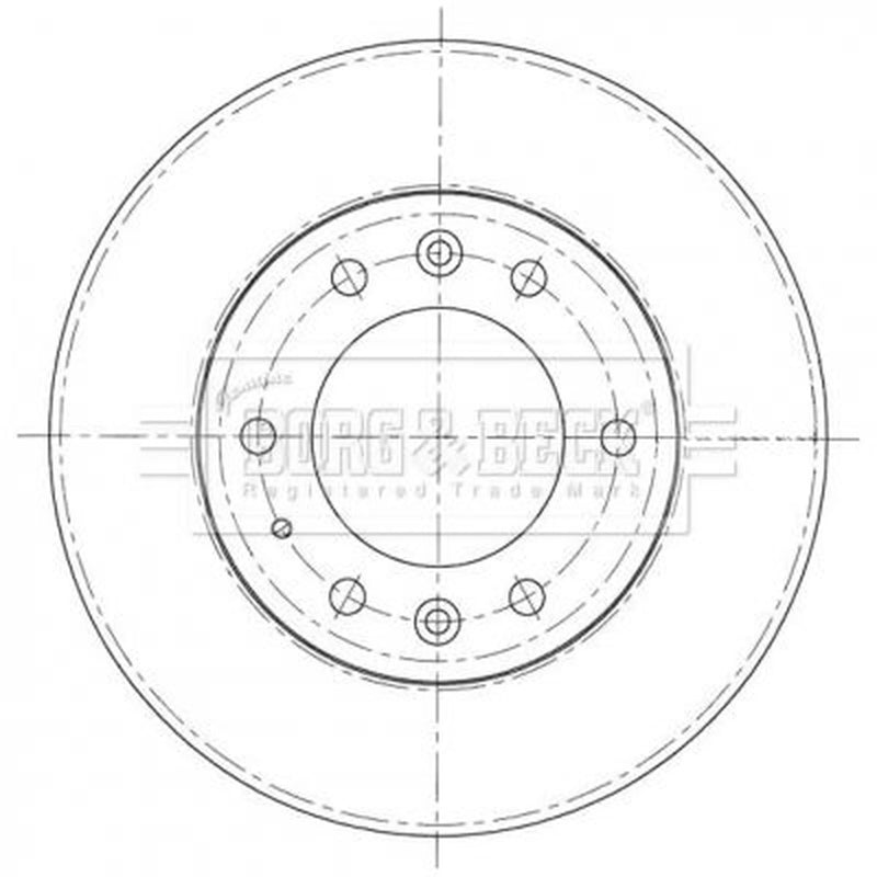 Borg & Beck 2 x Vented Front Brake Discs BBD5403