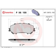 Brembo 4 x Front Brake Pad Set P56100