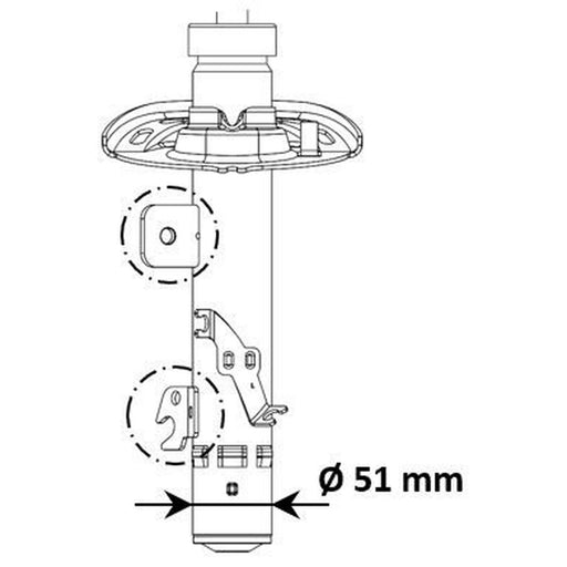 KYB Shock Absorber Damper Strut Front Left 3338056