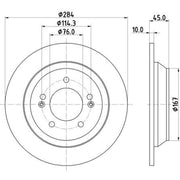 DON 2 x Solid Rear Brake Discs PCD20912