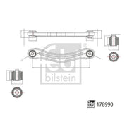 Febi Control/Trailing Arm Rear Upper 178990