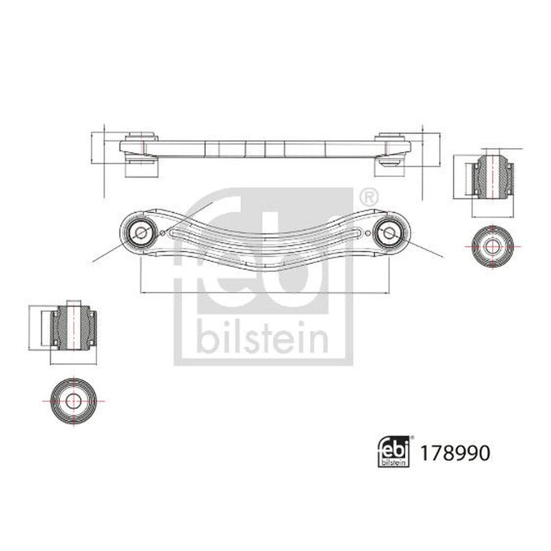 Febi Control/Trailing Arm Rear Upper 178990