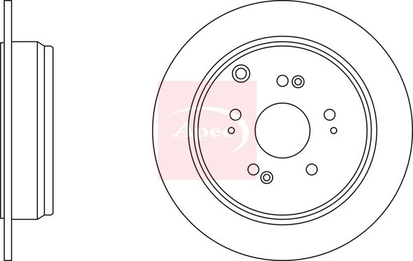 Apec 2 x Brake Disc Set Solid