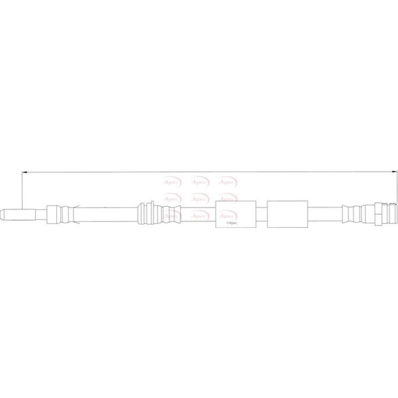 Apec Brake Hydraulic Hose Line Front HOS4162