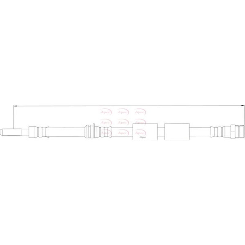 Apec Brake Hydraulic Hose Line Front HOS4162
