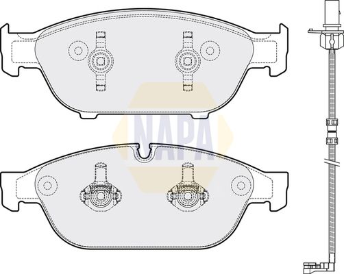 NAPA Front Vented & Rear Vented Brake Discs & Pads fits AUDI
