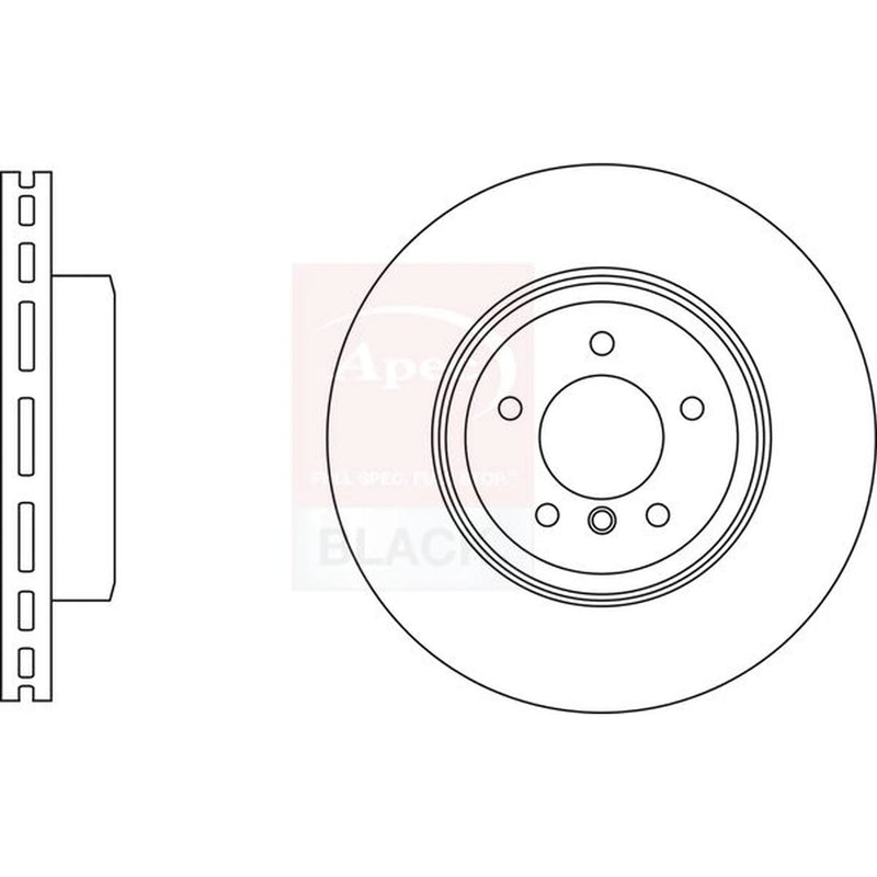Apec 2 x Vented Front Brake Discs DSK3301B
