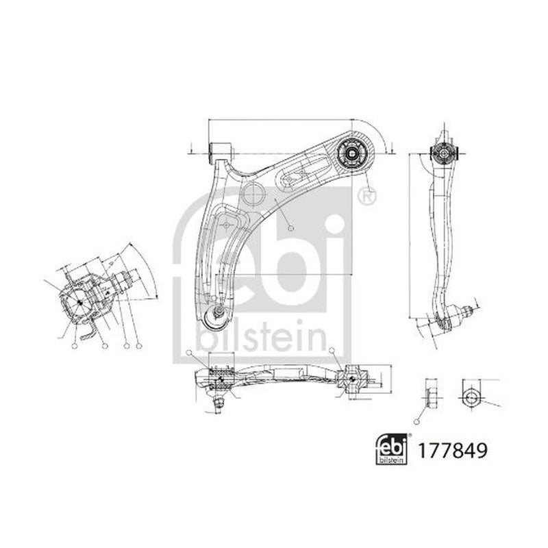 Febi Control/Trailing Arm Front Left 177849