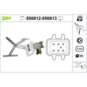 Valeo Electric Window Regulator Lifter Left Front 850612