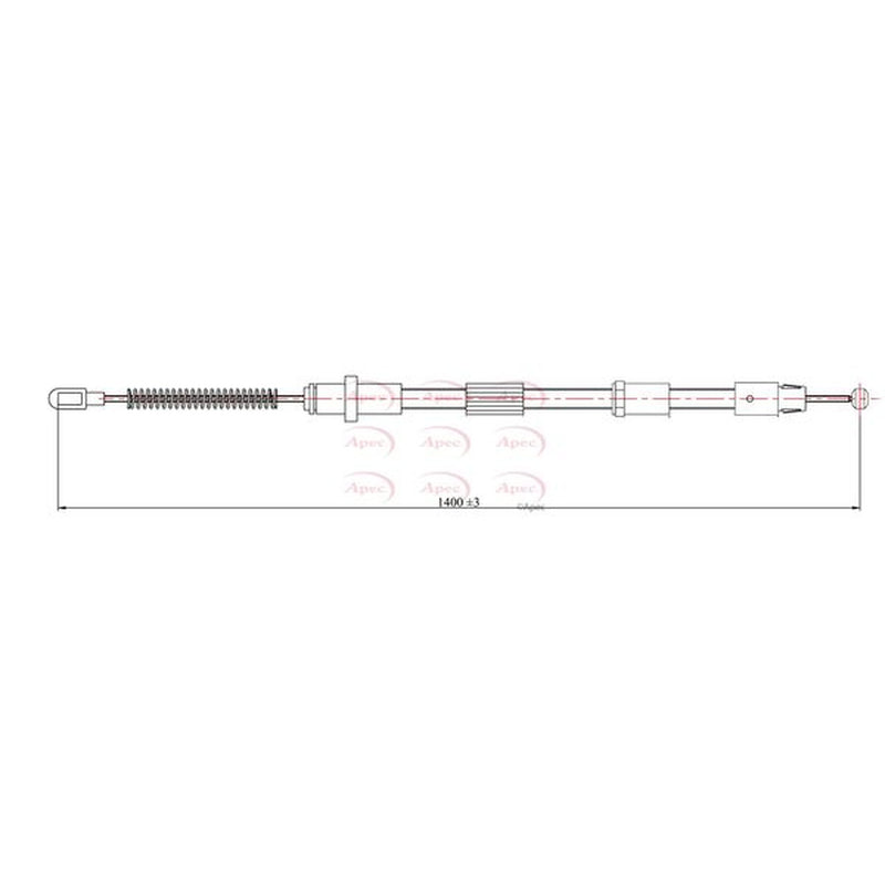 Apec Handbrake Cable Left Rear CAB1599