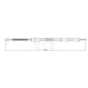 Apec Handbrake Cable Left Rear CAB1599