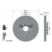 Textar 2 x Front Brake Discs 92106105