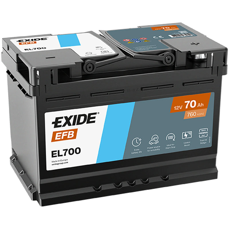 Exide Battery 12V 70Ah 760A EL700