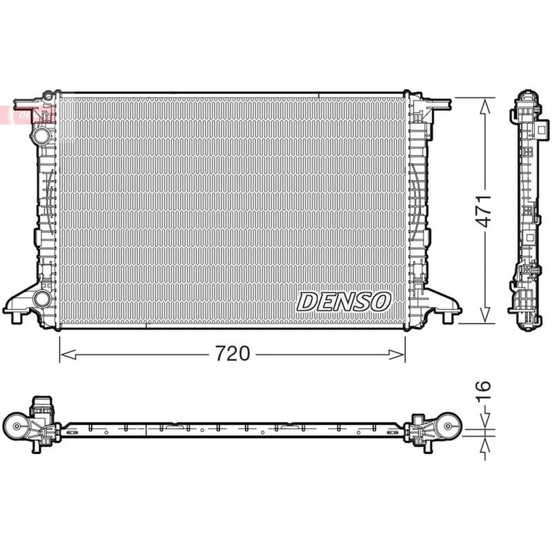 Denso Engine Radiator DRM02049