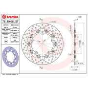 Brembo 2 x Floating Front Brake Disc Brake Discs 78B40837