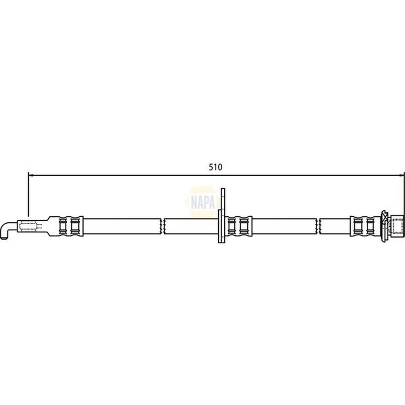 NAPA Brake Hydraulic Hose Line Front Right NBH1211