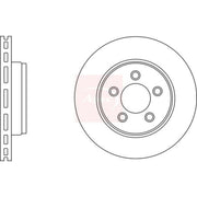 Apec 2 x Vented Front Brake Discs DSK2706