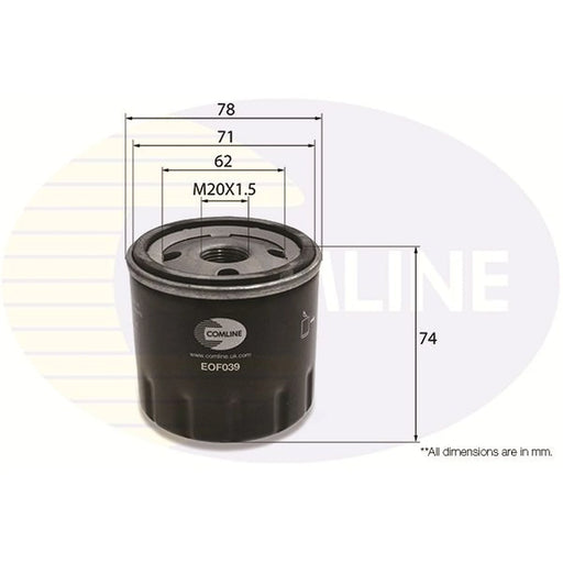Comline Engine Oil Filter EOF039