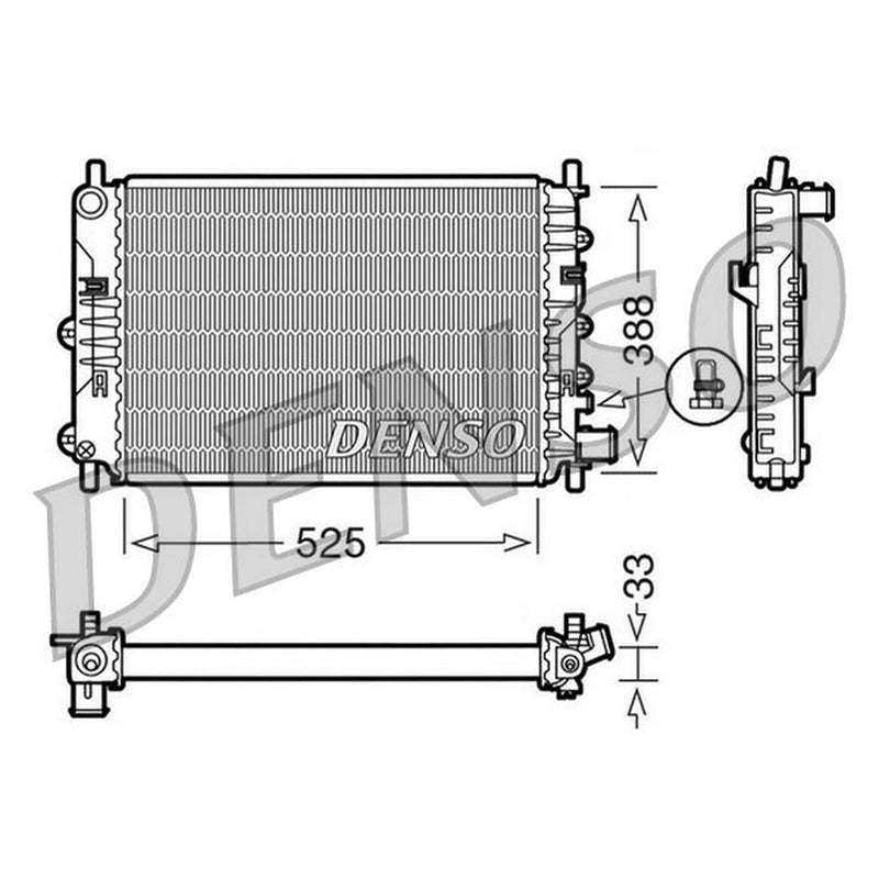 Denso Engine Radiator DRM10025