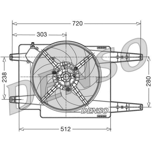 Denso Engine Cooling Fan DER01017