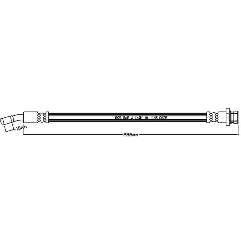 Juratek Brake Hydraulic Hose Line Rear Left JBH1249L