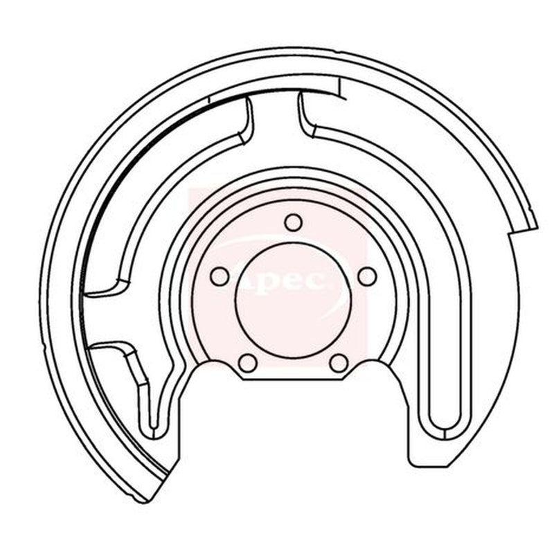 Apec Brake Disc Splash Guard Rear Right ASG1156