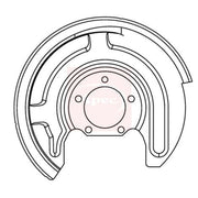 Apec Brake Disc Splash Guard Rear Right ASG1156
