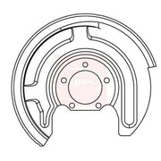 Apec Brake Disc Splash Guard Rear Right ASG1156