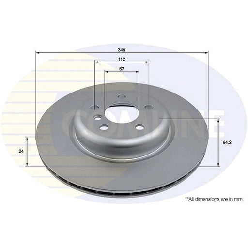 Comline 2 x Internally Vented Rear Brake Discs ADC4063V