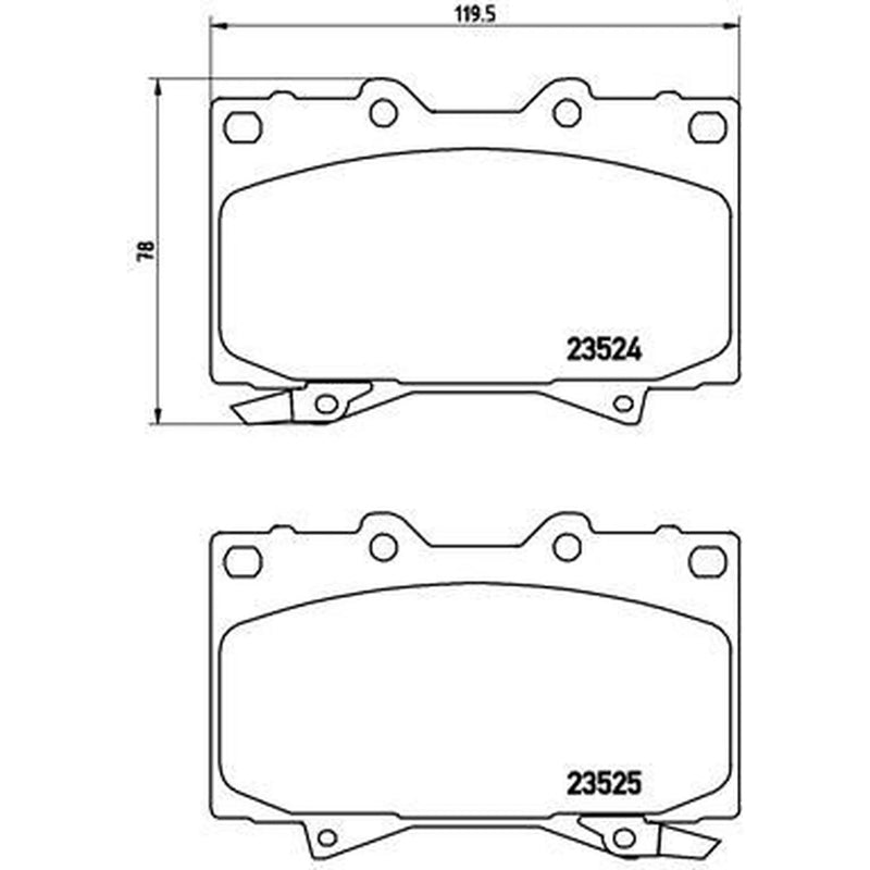Brembo 4 x Front Brake Pad Set P83048