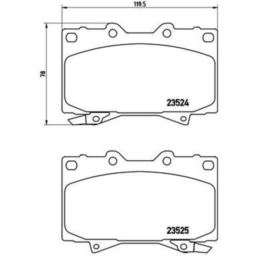 Brembo 4 x Front Brake Pad Set P83048