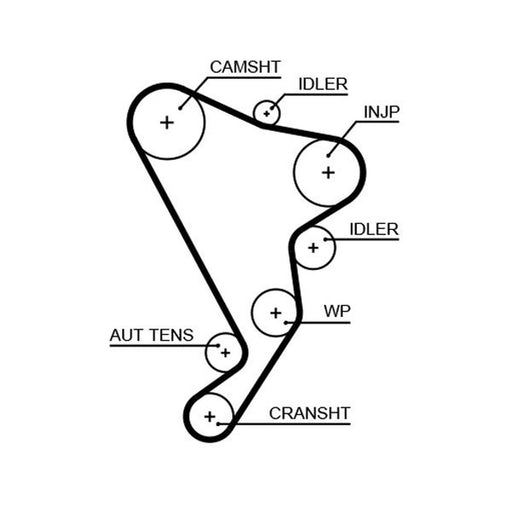 Gates Timing Belt Cambelt 141 Teeth 5661XS