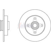 Fahren 2 x Solid Rear Brake Discs FBD6524