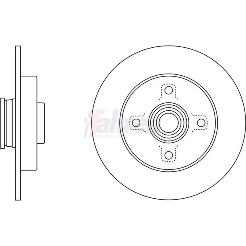 Fahren 2 x Solid Rear Brake Discs FBD6524