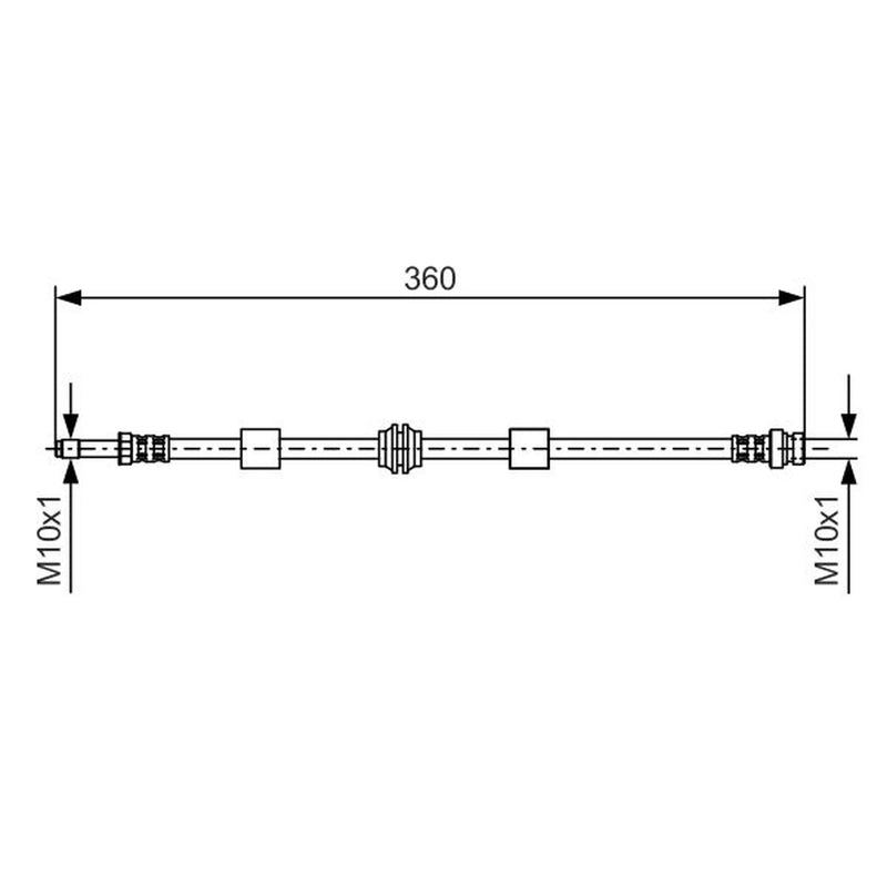 Bosch Brake Hydraulic Hose Line Front 1 987 476 713