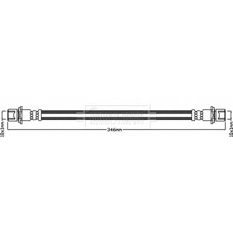 Borg & Beck Brake Hydraulic Hose Line Right BBH8049