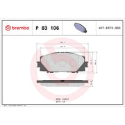 Brembo 4 x Front Brake Pad Set P83106