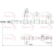 Apec Handbrake Cable Right Rear CAB1537