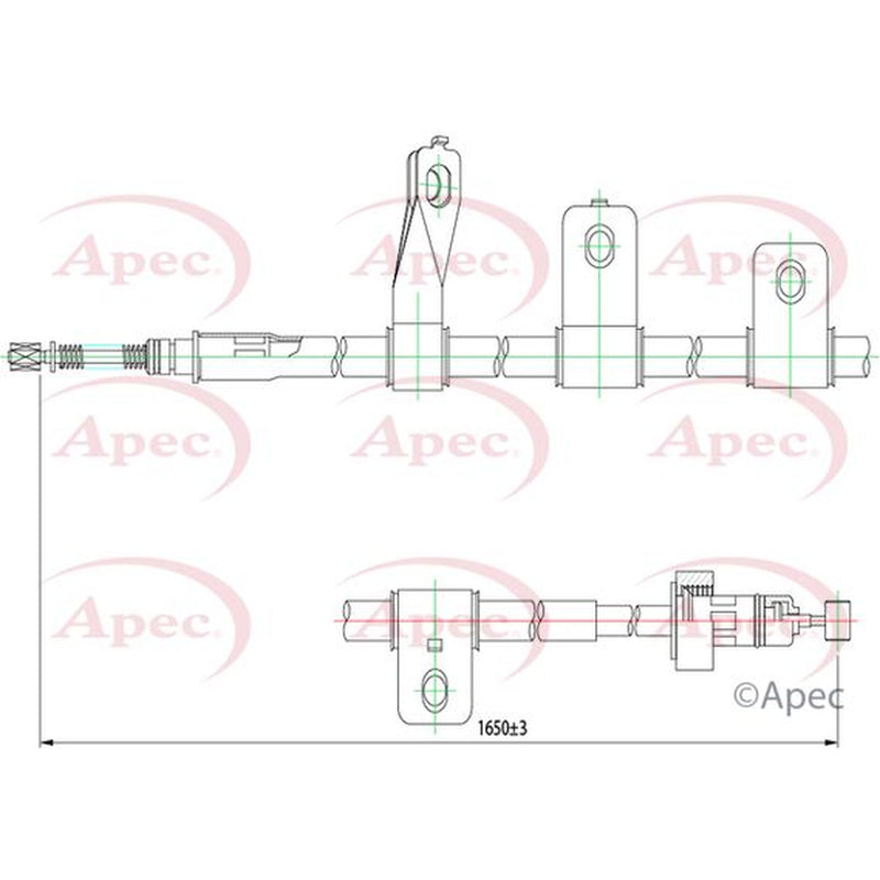 Apec Handbrake Cable Right Rear CAB1537