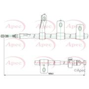 Apec Handbrake Cable Right Rear CAB1537