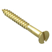 ForgeFix Wood Screw Slotted CSK Brass 1.1/2in x 8 ForgePack 10 - FPCSK1128BR