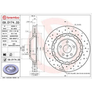 Brembo 2 x Aluminium Front Brake Disc Hub Brake Discs 09.D174.33