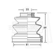 Borg & Beck Drive Shaft Bellow Kit Front Left BCB2458