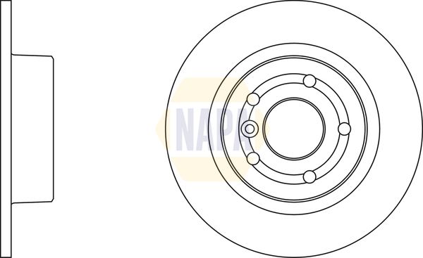 NAPA Rear Brake Solid Discs & Pads fits BMW LAND ROVER