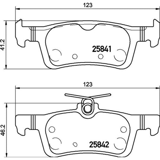 Brembo 4 x Rear Brake Pad Set P24204