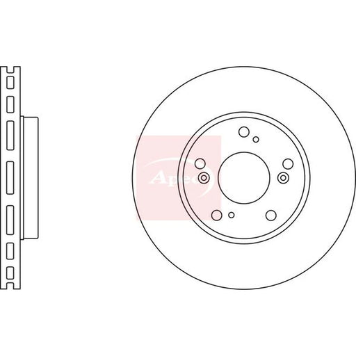Apec 2 x Vented Front Brake Discs DSK2394