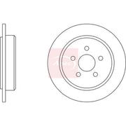 Apec 2 x Solid Rear Brake Discs DSK2038