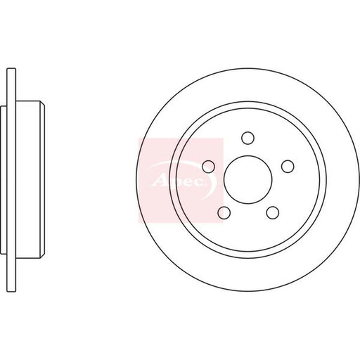 Apec 2 x Solid Rear Brake Discs DSK2038