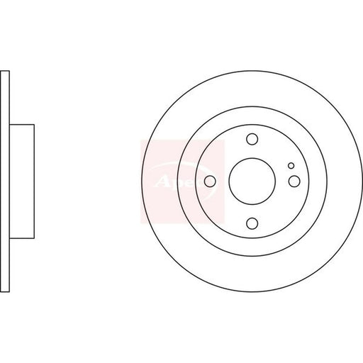 Apec 2 x Solid Rear Brake Discs DSK2095